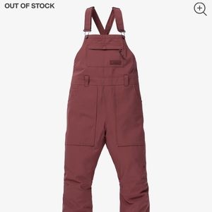 New Burton Avalon Bib Snow Ski Pants Bibs Winter Women's Snowboard Rose Brown